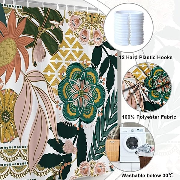 Bohemia bruseforhæng, Boho-stil bruseforhæng Blomster Rose Grøn