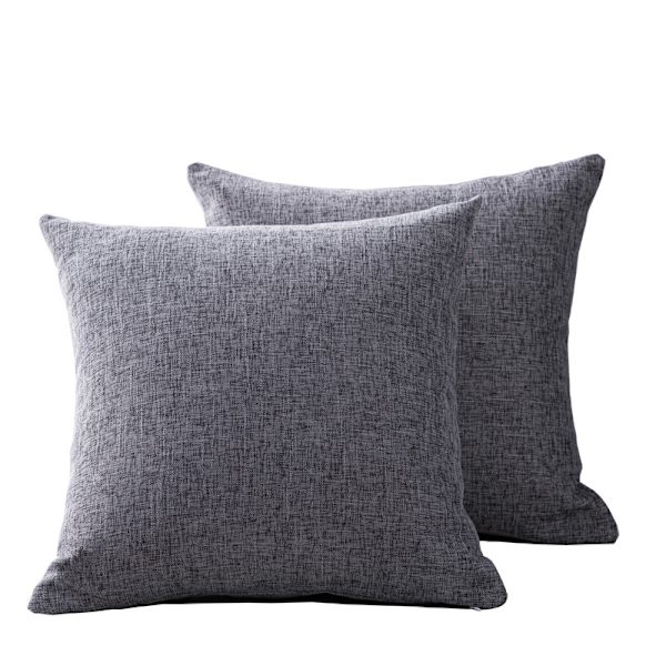 2 harmaan pellavasohvatyynyn sarja, olohuoneen tyynyt, sängynpääty, suuret selkänojan tyynyliinat, sieluton puuvilla ja pellava 55*55cm