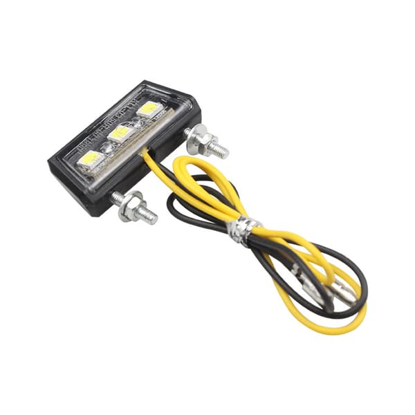 1 kpl moottoripyörän rekisterikilven valo 3 SMD LED-siru Mini Tiny -lamppu