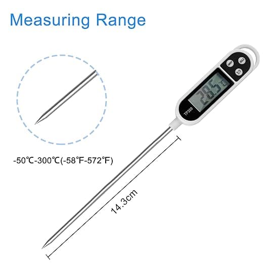 Kökstermometer med LCD-skärm Digital termometer med lång hög pre