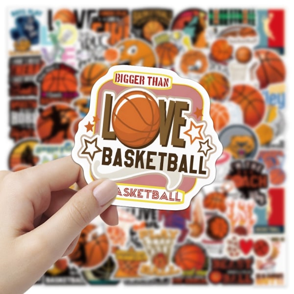 Basketball-klistermærker 100 STK Sports Basketball-klistermærker til vandflasker, Basketba