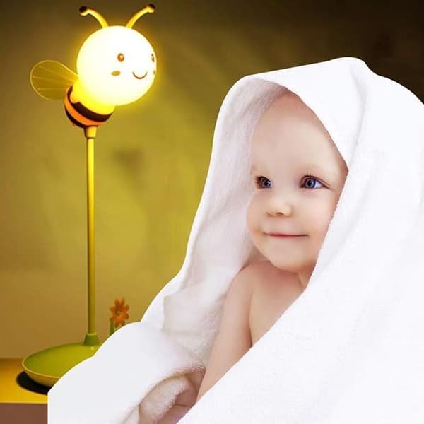 Sød Humlebi LED-bordlampe Touch Control Dæmpning 3 Lysstyrke a