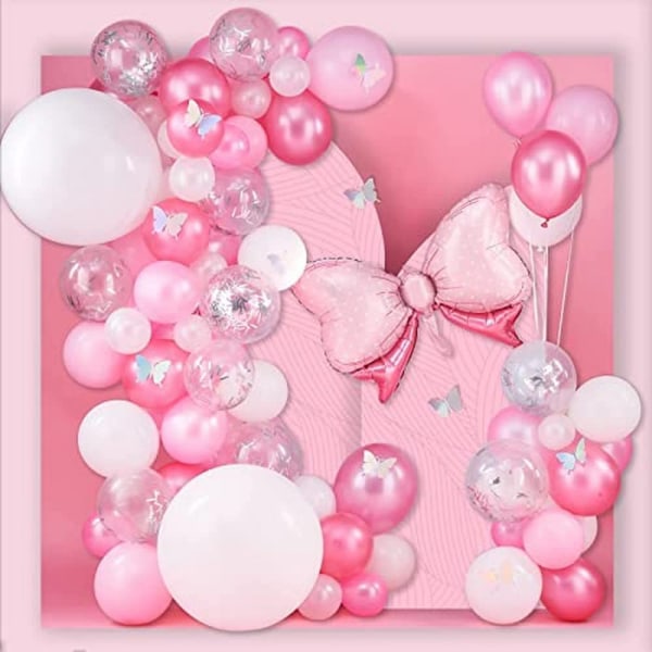 Rosa ballonger Pakke med rosa ballonger Pastell rosa ballonger sølv