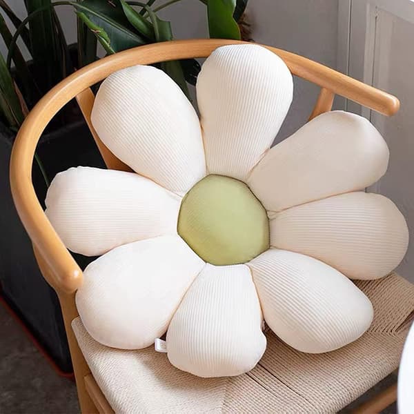 Blomstergolvkudde Blomformig Kudde Söt Sittdyna Solros