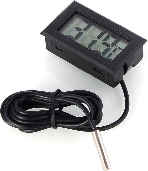 Digital LCD-termometer Temperaturmonitor med extern sond för kylskåp