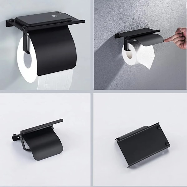 Vægmonteret toiletpapirholder i rustfrit stål til badeværelset