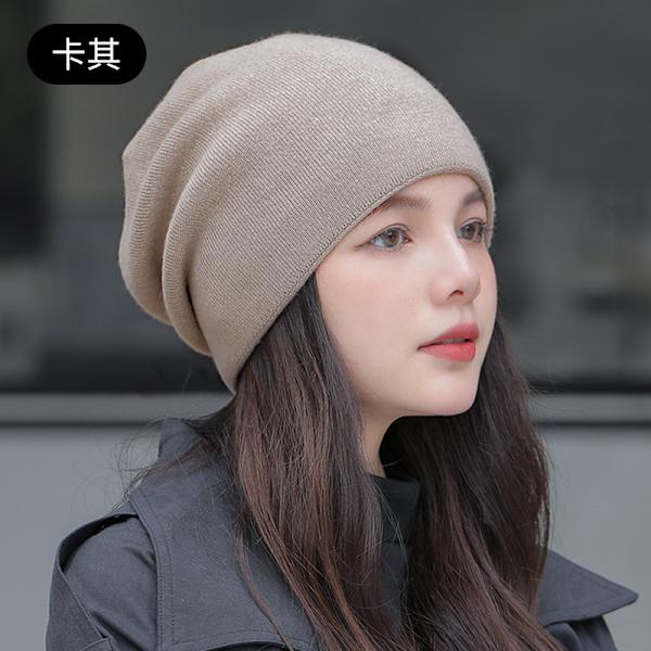 Cashmere Dame Beanie Oversized Dame Beanie Khaki