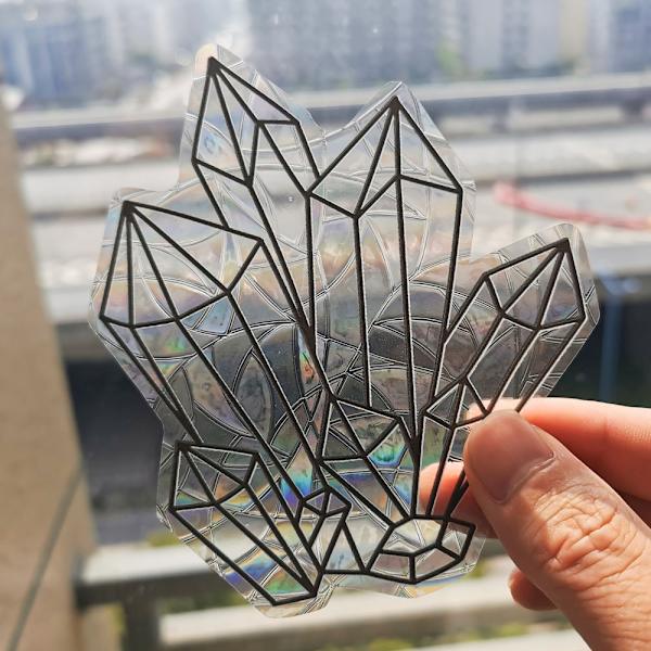 Regnbåge prisma solfångare statisk glasdekal PVC anti-kollision