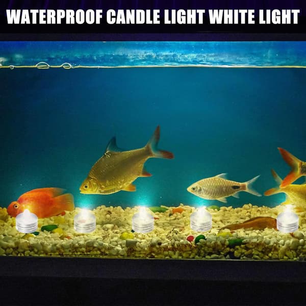 Mini Pool Light, 24 stk. Undervands Pool Light, Vandtæt Hvid L