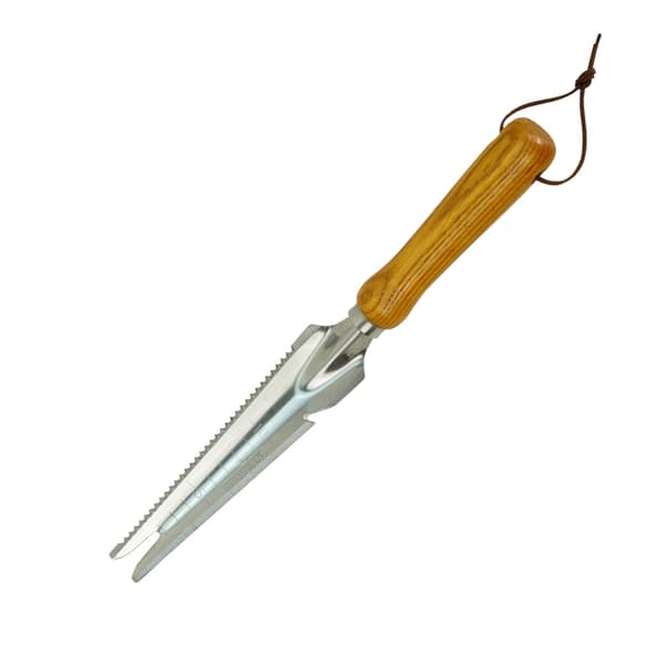 Manuell ugressfjerner, rustfritt stål ugressfjerner spade, treskaft, hageklipping