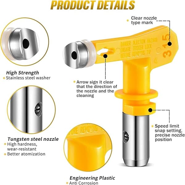 Airless dyser, airless dyser til højtryksmalingspistoler (model 215 3
