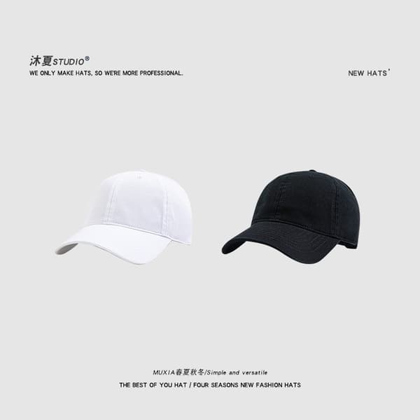 Baseball Caps   Polo Style Plain Blank Adjustable Size 071 Soft Top - Valkoinen