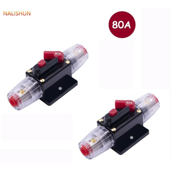 2 kpl 80A sulake, 12V-24V DC 80A nollaussulake