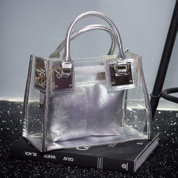 Transparent Handväskor, Dam Te Bag Strandväska Fash Clear
