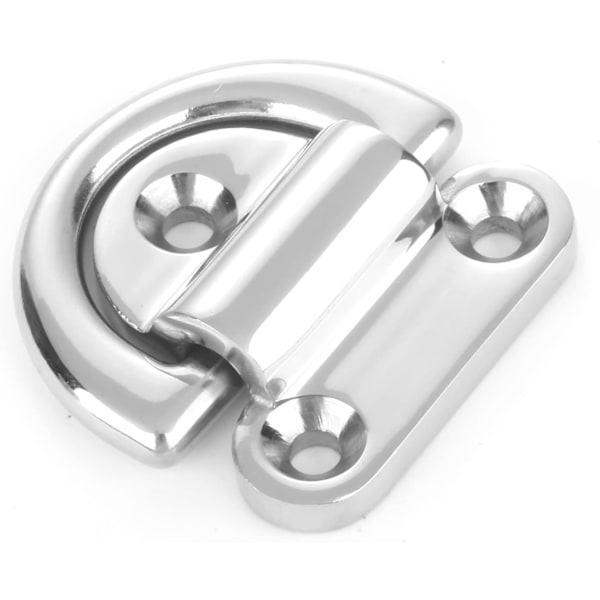 2 stk. 6mm Stål Hardware Tie Down Anchor Dæk Rustfrit Stål D-Ring Anker Foldbar Øje til Marine Rail SUS316