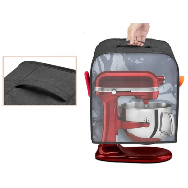 Vertikal dammskydd för mixer med transparent frontpanel