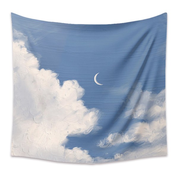Moon Star In Blue Sky Smuk Vægkunst 130*150CM