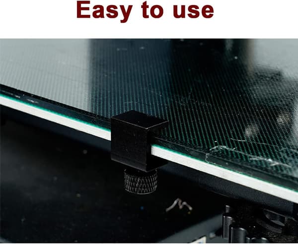 4 stk justerbare 3D-skriver End 3 Pro glassklips 3D-skriver varm sengsklips co