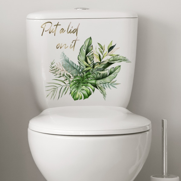 Kreative grønne planter klistermærke til toilettet, wallsticker