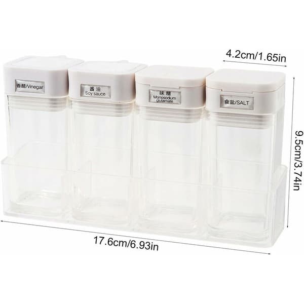 Kryddbehållare Organizer - 4 st Salt Shaker för kök,