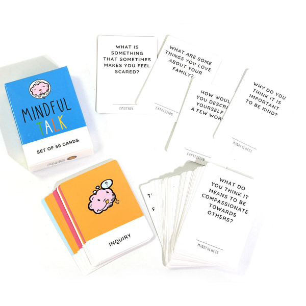 Mindfulness-spill for barn: Mindfulness Talk Cards for Kids and P