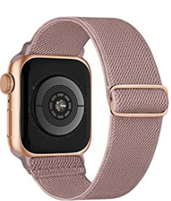Strækbare nylon solo loop-remme, der er kompatible med Apple Watch 38mm 4