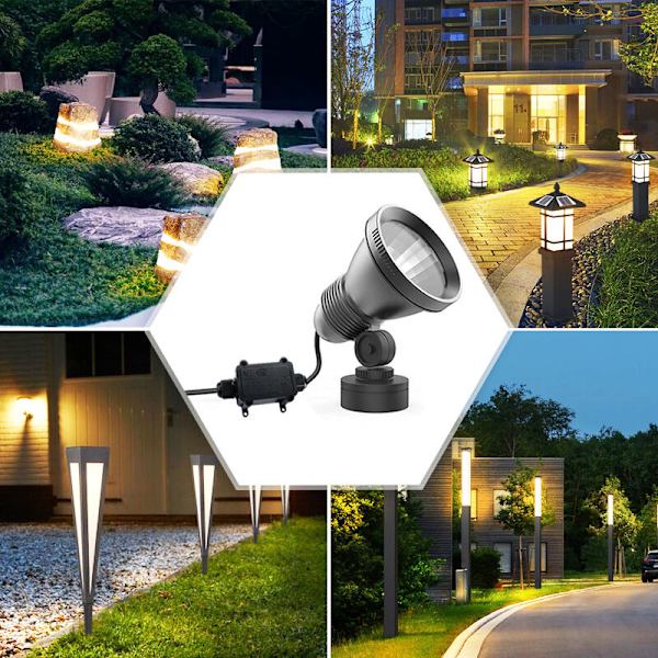 Ulkoilman IP68-liitäntälaatikko, vedenpitävä sähkökaapeliliitin, 2-tieliitäntälaatikko, liittimet kaapelille Ø 5-9 mm, musta, 1 kpl