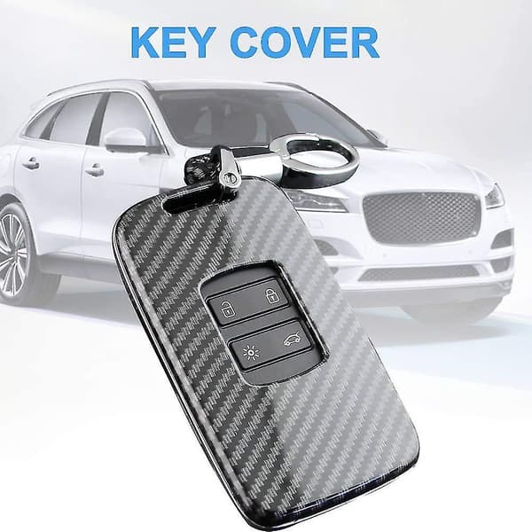 Bilnøglecover til Renault Abs Carbon Fiber Nøglebeskyttelse Etui