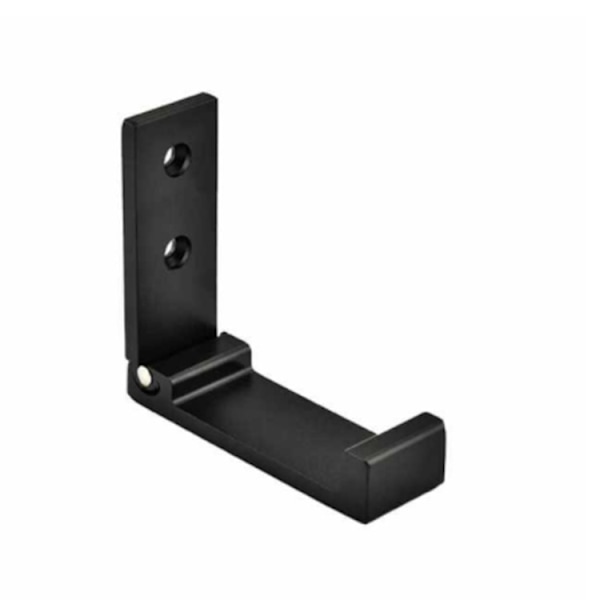 Set med 4 hopfällbara väggkrokar, aluminiumlegering 90° hopfällbara klädkrokar - Svart