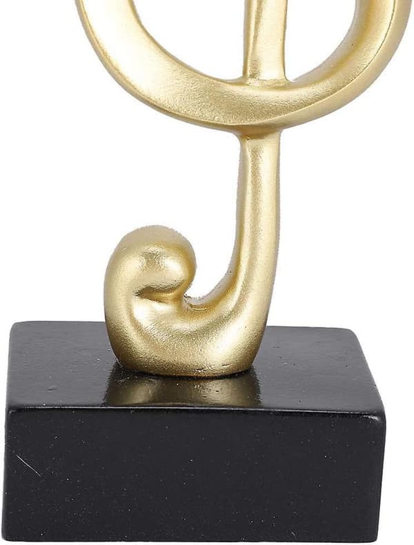7,3\" Musiknote Statue, Miniature Musik Instrument Replika På Stativ, E