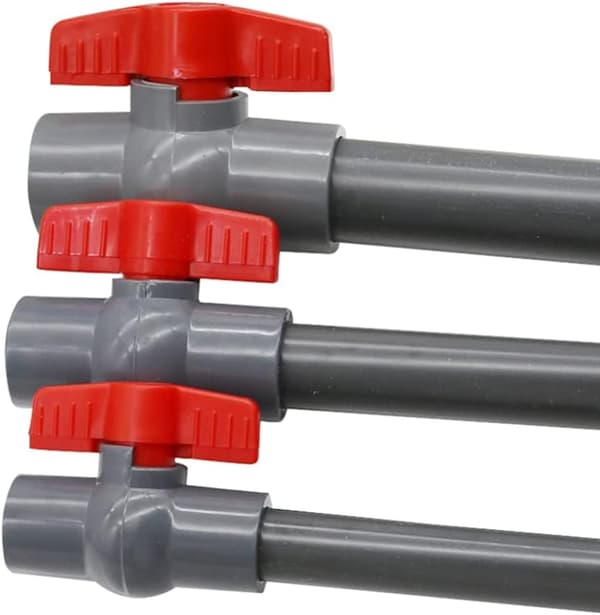 PVC Kuleventil, U-PVC Plastkuleventil, Rette Koblinger for Flowkontroll og Stenging (φ40mm)