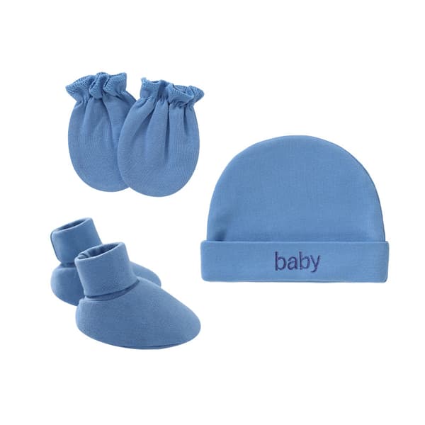 Baby Unisex Baby Bomull Cap og Scratch Mitten Set(6pack)