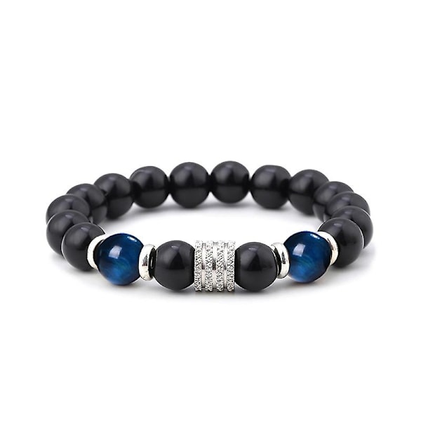 Armbånd - Fint smykkeUnisex Tigerøje Imitation Obsidian Armbånd - Herrearmbånd