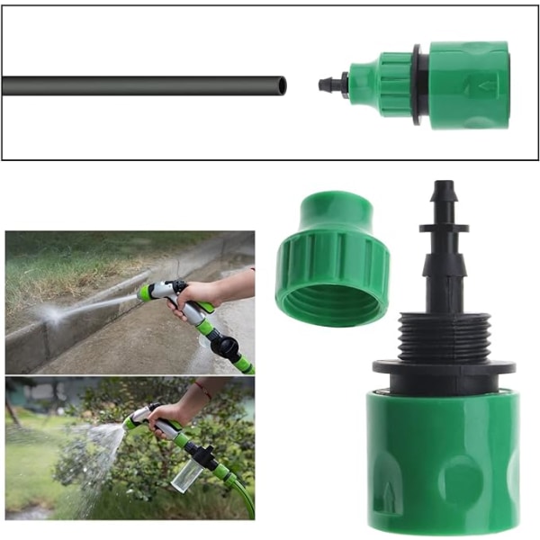 2 stk. Havevandsslange Hurtigkobling Mikroirrigation Adapter Envejs Adapter Hane
