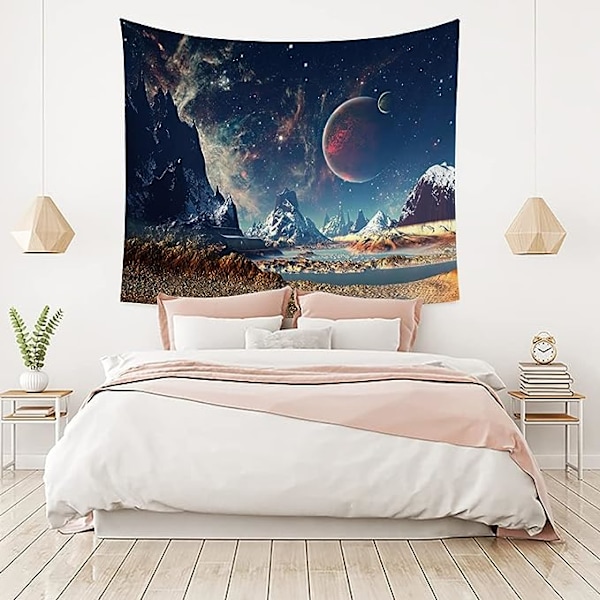 Psykedelisk galakse romteppe Hippie astronaut stueinnredning