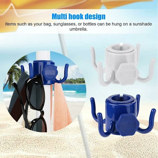 Skrue-i parasolholder til stranden, med to kroge, parasolbase, S