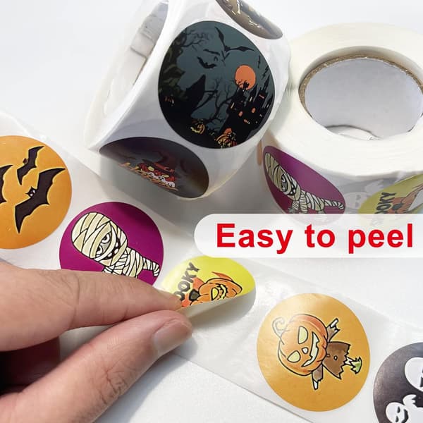 500 Halloween-tarraa lapsille, 3,8 cm pyöreä