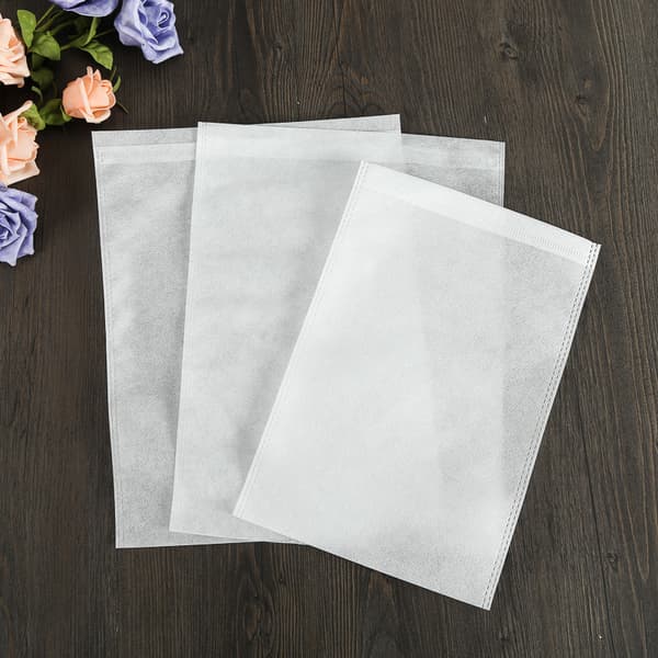 10 st dammsäkra förvaringsväskor i non-woven-tyg med dragsko