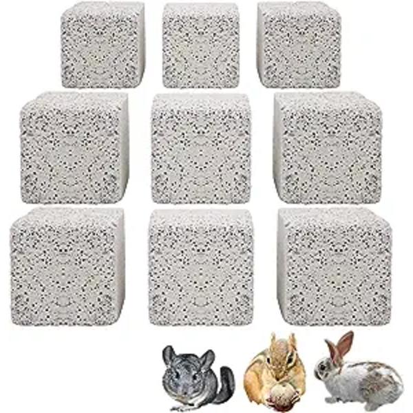 9 stk Hamster Tyggeleke Lava Kvadrat Stein Tenner Sliping Leker Mine