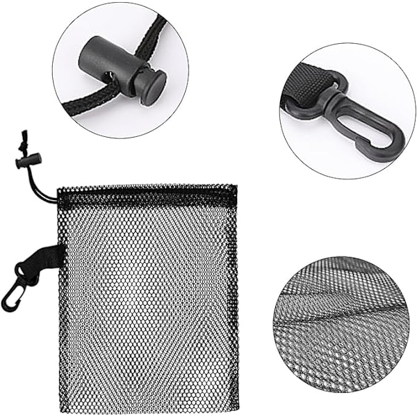 10-pack Nylon Mesh Dragskopåsar, Portabla Mesh Dragskopåsar, Golfpåsar, Lämpliga för Leksaker, Simning, Resor och Förvaring