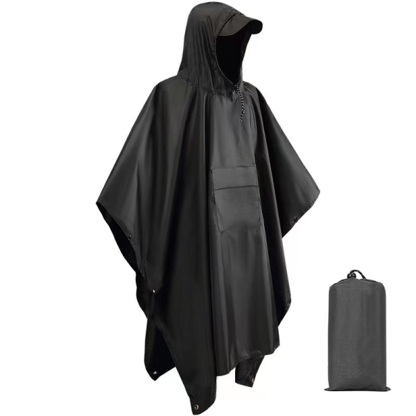 3 i 1 Multifunktionell Vattentät Regnponcho, Lätt 210T O