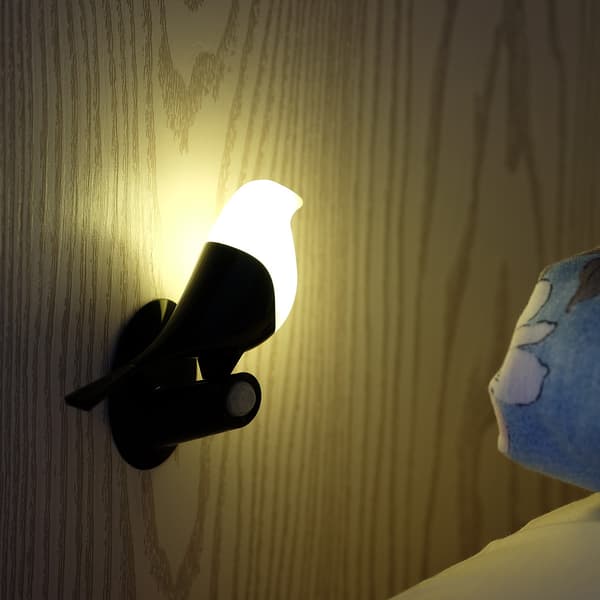 Led Nattlampa Uggla Med Rörelsesensor Vägglampa Och Magnetisk Beröringssensor
