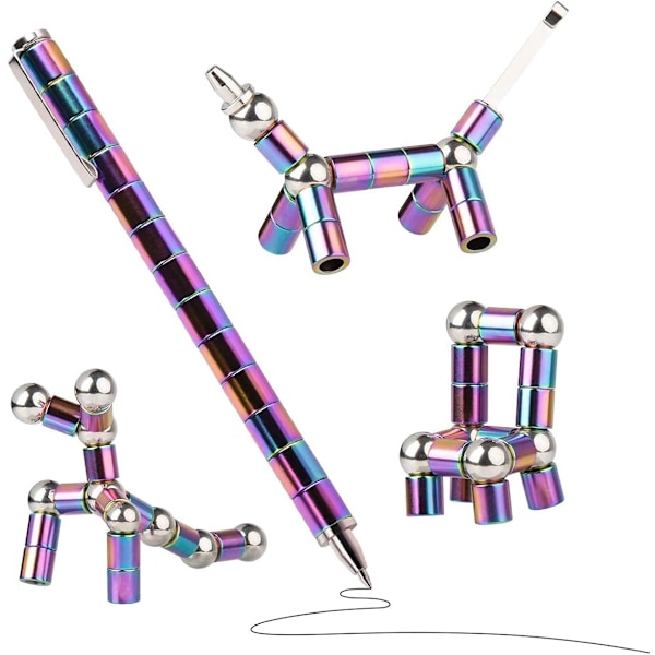 Multifunktionell dekompressionsmagnetisk metallpenna, kontorsvariation