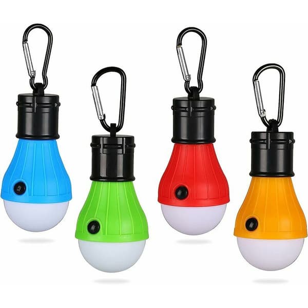 4 Campinglampor, LED Camping Lykta, Batteridriven Campinglampa