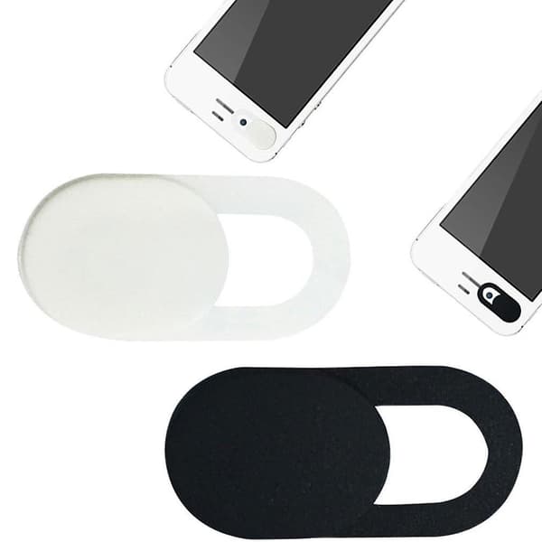 Bærbar størrelse, webkamera cover shutter magnet slider (hvid)