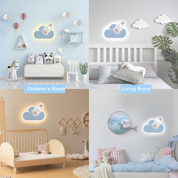 Indendørs væglampe, 12w LED væglampe, moderne skyformet væglampe, varm