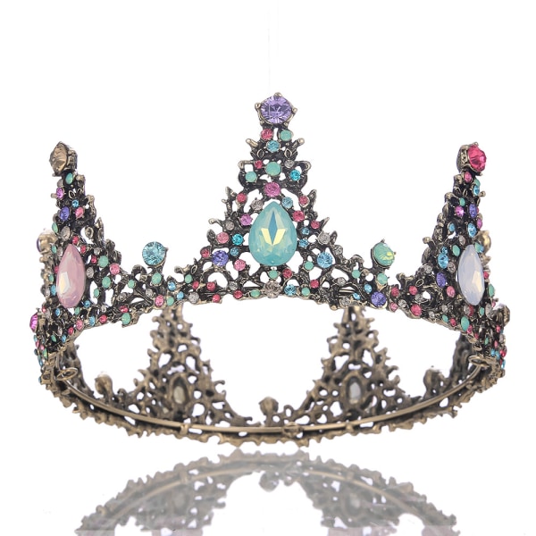 Queen Crown til kvinder, fødselsdagskrone kage topper, bryllup tiara