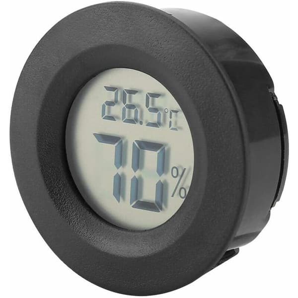 Termometer Digitalt Termometer Hygrometer for Reptiler og Amfibier Digitalt Reptil Termometer Digitalt Hygrometer for Reptil(Svart)
