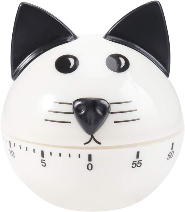 Kat køkkentimer 60 minutter mekanisk 3D visuel timer dyrealarm