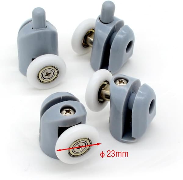 Sæt med 8 brusekabineruller (20-27 mm) Grå